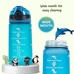 Solara Motivational Sipper Water Bottle, Blue Boss - 500ML image 2