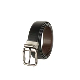 ZEVORA Men Black & Brown Reversable Textured Belt image 4