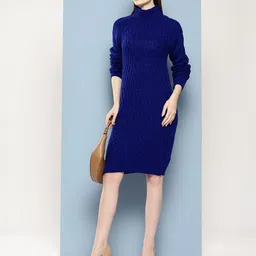 Chemistry Turtle Neck Acrylic Dress image 5