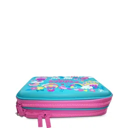 Smily Kiddos Kids Blue & Pink Printed Double Compartment Pencil Case image 2