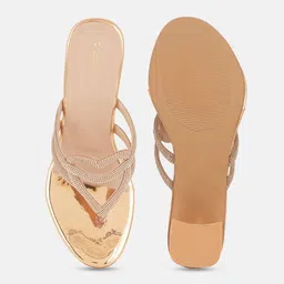 DressBerry Embellished Party Block Sandals image 2