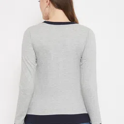 Nun Women Grey & Yellow Colourblocked Sweatshirt image 5
