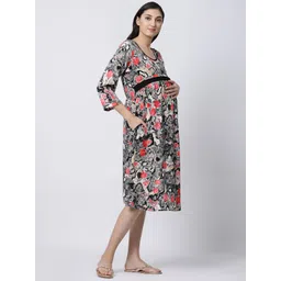 GOLDSTROMS Black Printed Maternity Tunic image 5