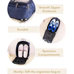 Nestasia Navy Blue Ultra Lightweight Shoe Organizer image 3