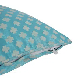 Soumya Turquoise Blue Set of 5 Geometric Square Cushion Covers image 3