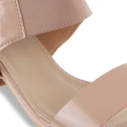 Metro Women Peach-Coloured Solid Block Heels image 3