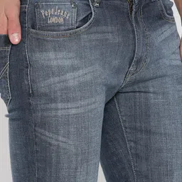 Pepe Jeans Men Navy Holborne Fit Low-Rise Stretchable Jeans image 5