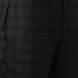INVICTUS Men Black Slim Fit Checked Formal Trousers image 5