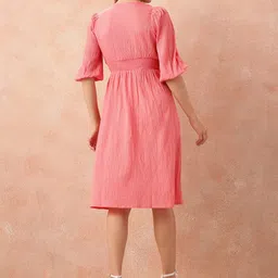 all about you Crinkled Smocked A-Line Dress image 4