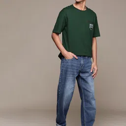 The Roadster Lifestyle Co. Drop-Shoulder Sleeves Pure Cotton T-shirt-picture-26