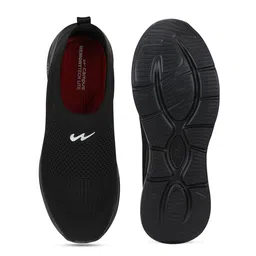 Campus Men Black Mesh Walking Shoes image 4