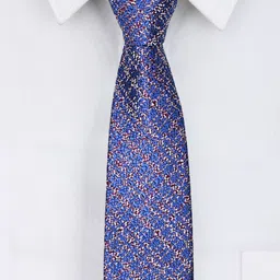 Alvaro Castagnino Men Blue & Maroon Woven Design Broad Tie image 2