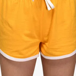 Kotty Women Yellow Solid Regular Fit Shorts image 2