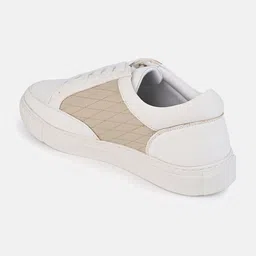 Styli Men White And Beige Colourblocked Sneakers image 5