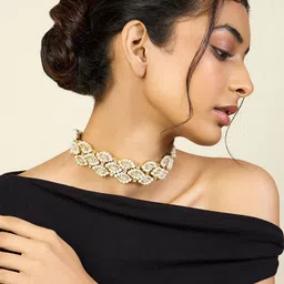 Isharya Brass Gold-Plated Choker Necklace image 5