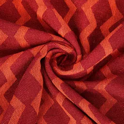 KLOTTHE Set Of 2 Red & Orange Geometric Single Bed Covers With 2 Pillow Covers image 3