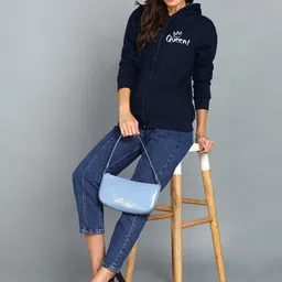 FALTU.CO Women Printed Hooded Sweatshirt image 5