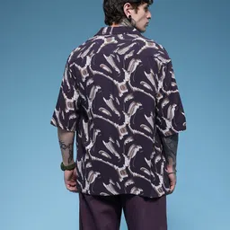 HERE&NOW Abstract Printed Relaxed Fit Casual Shirt image 2