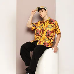 Kook N Keech Marvel Pure Cotton Deadpool Printed Drop-Shoulder Relaxed Fit Casual Shirt image 5