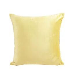 eyda Set Of 2 Yellow & Brown Embellished Velvet Square Cushion Covers image 5