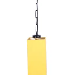 Devansh Yellow & Black Solid Contemporary Square Hanging Light image 4