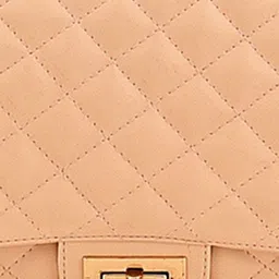 Lychee bags Peach-Coloured Solid Sling Bag image 2