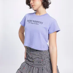 glitchez Textual Expressions Printed Crop T-shirt image 5