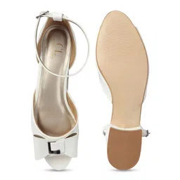 Carlton London Women Party Block Sandals with Bows image 5