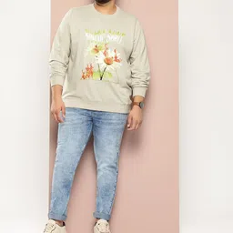 Sztori Plus Size Pullover Printed Sweatshirt image 5