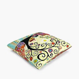 Home Centre Set Of 5 White & Blue Floral Square Cushion Covers image 5