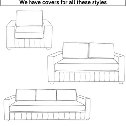 HOKIPO Beige & Green Printed Polyester 3 Seater Sofa Seat Cover image 2