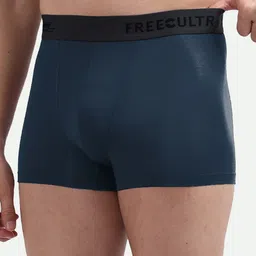 FREECULTR Men Navy Blue Solid 3X Anti-Microbial Air-Soft Micromodal Trunk FC-XT-T-PB-S image 2