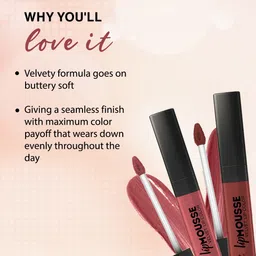 L.A Girl Non-Sticky Lip Mousse Velvet Lip Color with Vitamin E 6 ml - Slay image 2