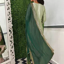 KALINI Women Regular Sequinned Kurta with Trousers & With Dupatta image 5