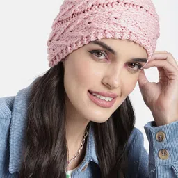 Magic Needles Unisex Pink Handmade V Stitch Woven Headband-image-68