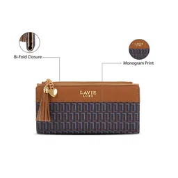 LAVIE LUXE Mono Safain Bifold Zip Monogram Printed Wallet image 3