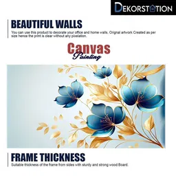 DEKORSTATION Multicoloured Floral and Botanical Canvas Painting image 2