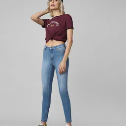 ONLY Women Blue Slim Fit Low-Rise Mildly Distress Heavy Fade Jeans-image-28