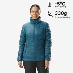forclaz Women’s synthetic mountain trekking padded jacket - MT100 -5°C - Blue-picture-16