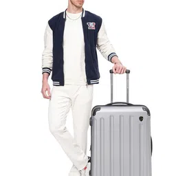 Heys REVOLVER Silver Textured Hard-Sided Large Trolley Suitcase image 3