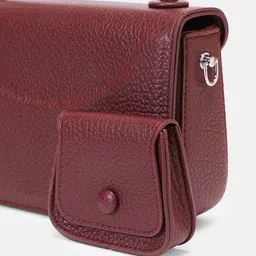 HAUTE SAUCE Leather Structured Shoulder Bag with Tasselled image 3