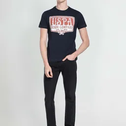 U.S. Polo Assn. Denim Co. Men Navy Blue Typography Printed Applique T-shirt image 5