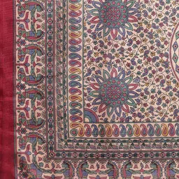 Saree mall Maroon & Off White Ethnic Motifs Print Sarees image 3