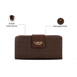 LAVIE LUXE Mono Mia Bifold Zip Monogram Printed Wallet image 3