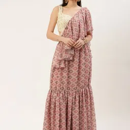 Ethnovog Embroidered Thread Work Ready to Wear Lehenga & Blouse With Dupatta image 3