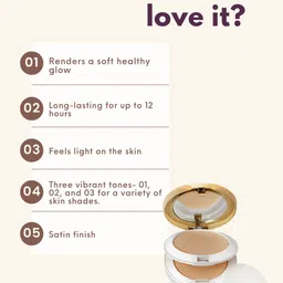 GLAM21 Natural Essence Oil-Control 2-In-1 Long Lasting With Vitamin-E Compact Powder 20 g - Tan image 4