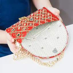 Kuber Industries Set Of 2 Embroidered Envelope Clutches image 3