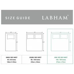 LABHAM Kadambari Violet Printed Pure Cotton 300 TC King Bedsheet With 2 Pillow Covers image 2