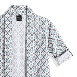 CHARCHIT Boys Printed Lapel Shrug With T-shirt image 3