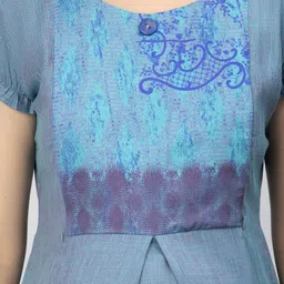 CEE-18 Ethnic Motif Printed Puff Sleeves Maternity Cotton Kurta image 5